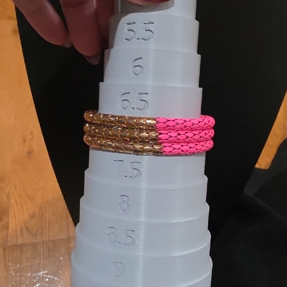 Plunder Gold and Hot Pink Braided Multi-Strand Bracelet